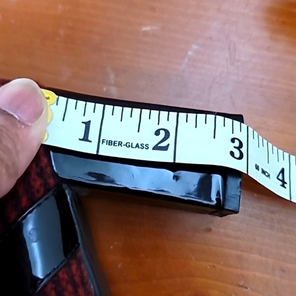 ALLEGRA K WOMEN'S BLOCK HEELS WONDERFUL HOLIDAY PLAID MARY JANE SHOES SZ 8 - Picture 9 of 9